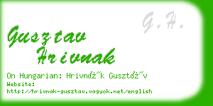 gusztav hrivnak business card